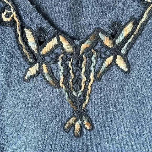 Free People  | Front Embroidered Sweater - Picture 3 of 7